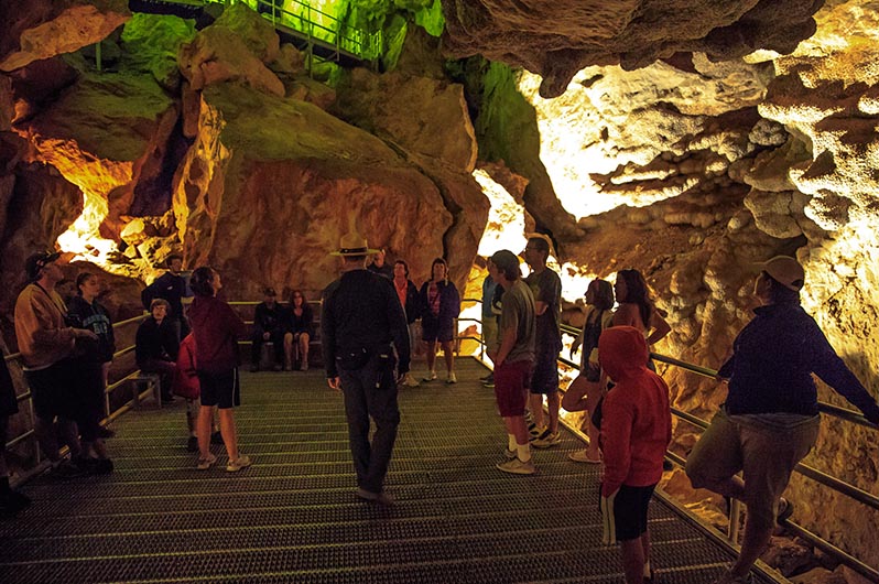 Visitors to Jewel Cave