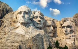 Photo of Mount Rushmore in Keystone SD.