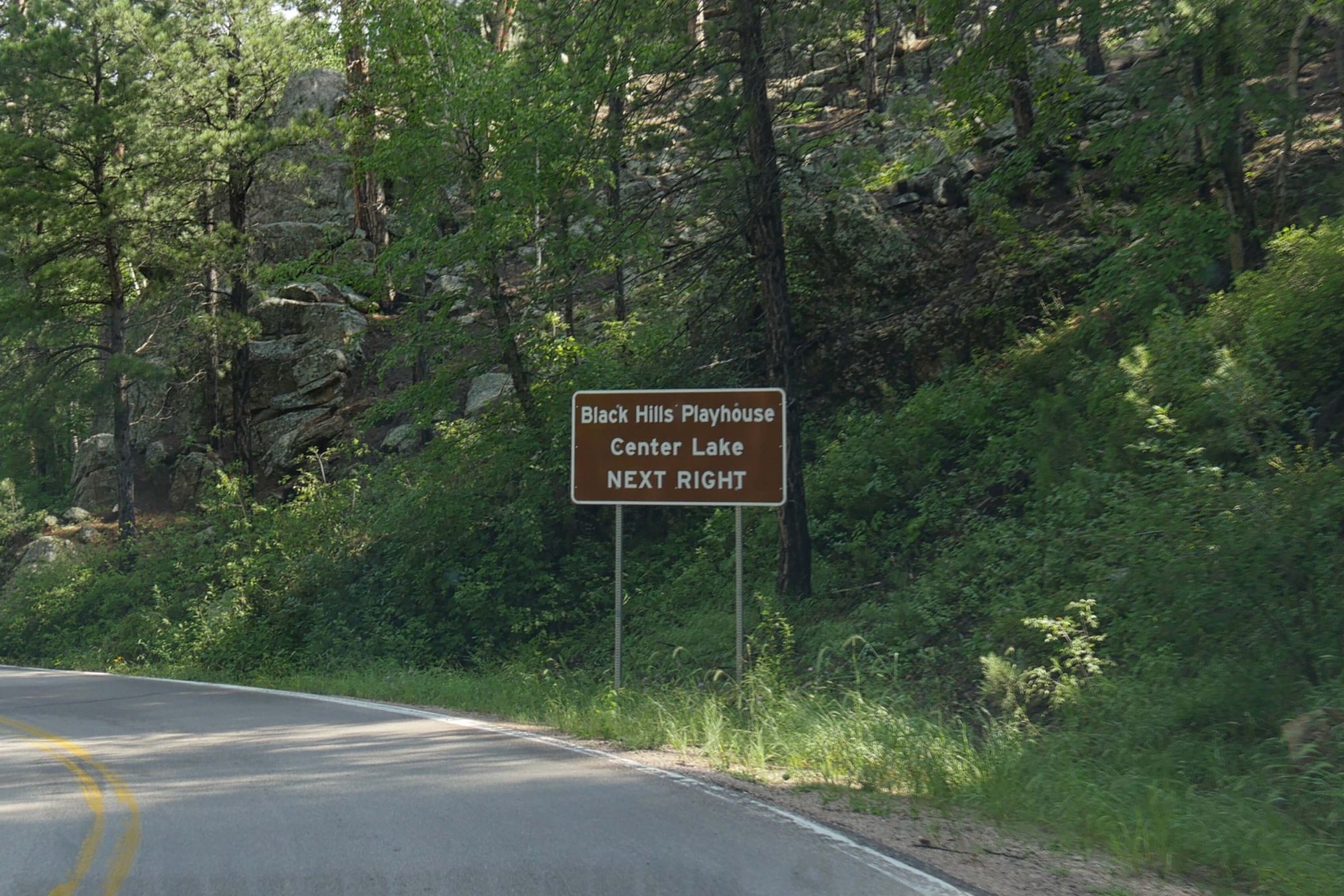 A sign for the Black Hills Playhouse.