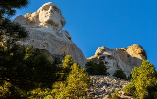 Mount Rushmore, in the morning, near Keystone, South Dakota.